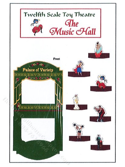 (image for) Miniature Toy Music Hall Theatre Kit for Dollhouses