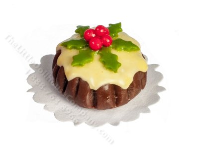 (image for) Miniature Chocolate Christmas Cake for Dollhouses