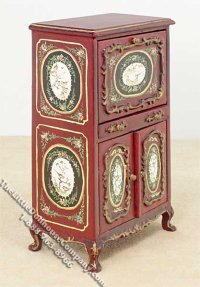 (image for) Miniature Mahogany Secretary for Dollhouses