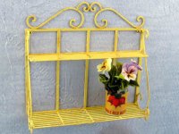 (image for) Miniature Small Yellow Wrought Iron Rack by Pierluigi