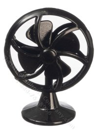 (image for) Miniature Black Fan for Dollhouses