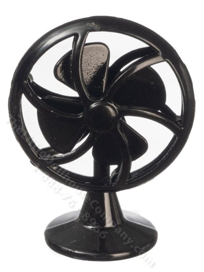 (image for) Miniature Black Fan for Dollhouses