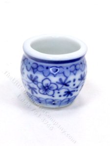 (image for) Miniature Blue and White Flower Pot for Dollhouses