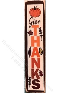 (image for) Miniature 'Give Thanks' Porch Board for Dollhouses