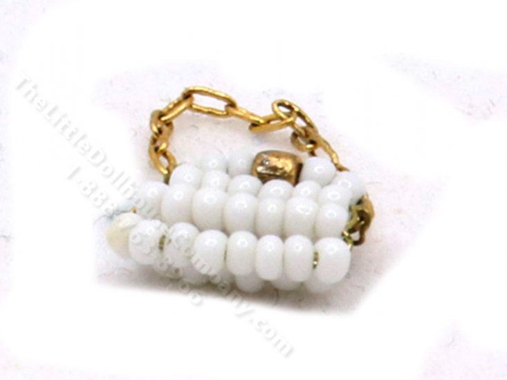 (image for) Miniature White Bead Handbag