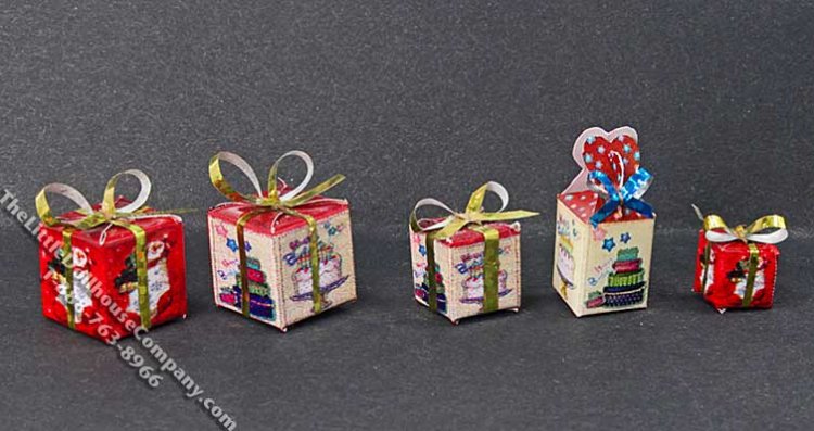 (image for) Miniature Wrapped Presents for Dollhouses (1/pk)