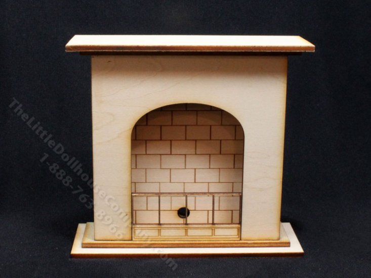 (image for) Miniature Unfinished Fireplace for Dollhouses