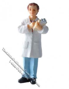 (image for) 1/12 Scale Doctor Resin Doll for Dollhouses