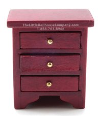 (image for) Miniature Mahogany Nightstand For Dollhouses