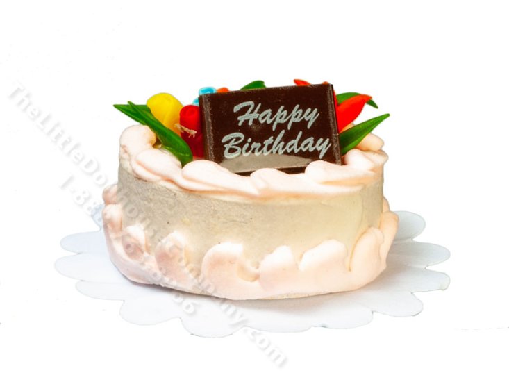 (image for) Miniature Birthday Cake for Dollhouses