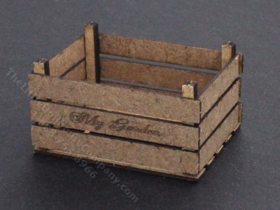 (image for) Miniature Wooden Garden Crate for Dollhouses