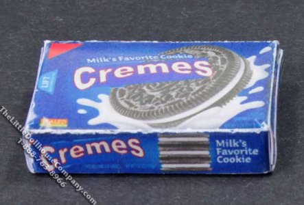 (image for) Miniature Box of Cream Filled Cookies for Dollhouses