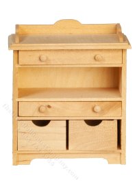 (image for) Miniature Changing Table for Dollhouses - Unfinished
