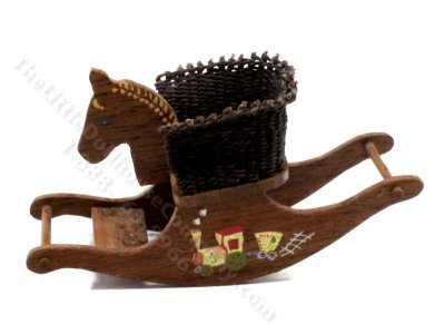 (image for) Miniature Handmade Rocking Horse for Dollhouses