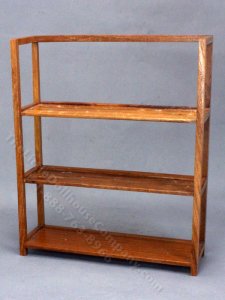 (image for) Miniature Mid-Century Modern Shelving Unit for Dollhouses