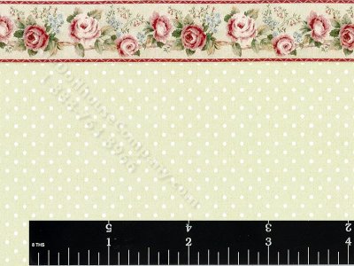 (image for) Green Polkadot Pattern Miniature Dollhouse Wallpaper