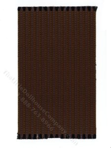 (image for) Miniature Dark Green Striped Rug for Dollhouses