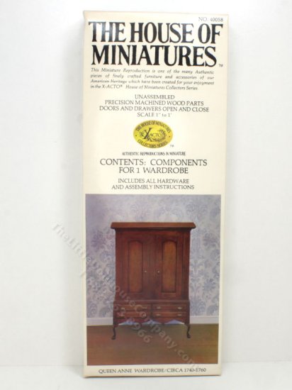(image for) Miniature As-Is Unfinished Queen Anne Wardrobe Kit