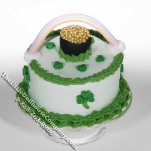 (image for) Dollhouse Scale Model Rainbow Cake on Glass Stand
