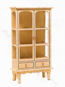 (image for) 1:24 Scale Miniature Display Cabinet Kit for Dollhouses