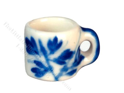 (image for) Miniature Blue Delft Mug for Dollhouses