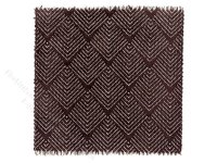 (image for) Dollhouse Scale Model Woven Grey Diamond Print Rug