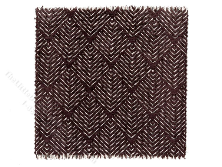 (image for) Dollhouse Scale Model Woven Grey Diamond Print Rug