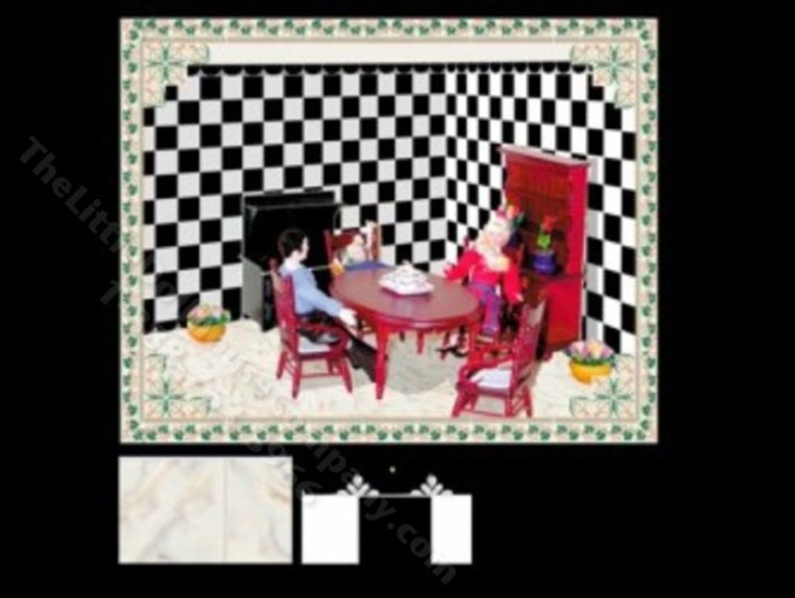 (image for) Wallpapers and Flooring Set for Dollhouses