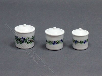 (image for) Miniature Iris Vine Canister Set for Dollhouses