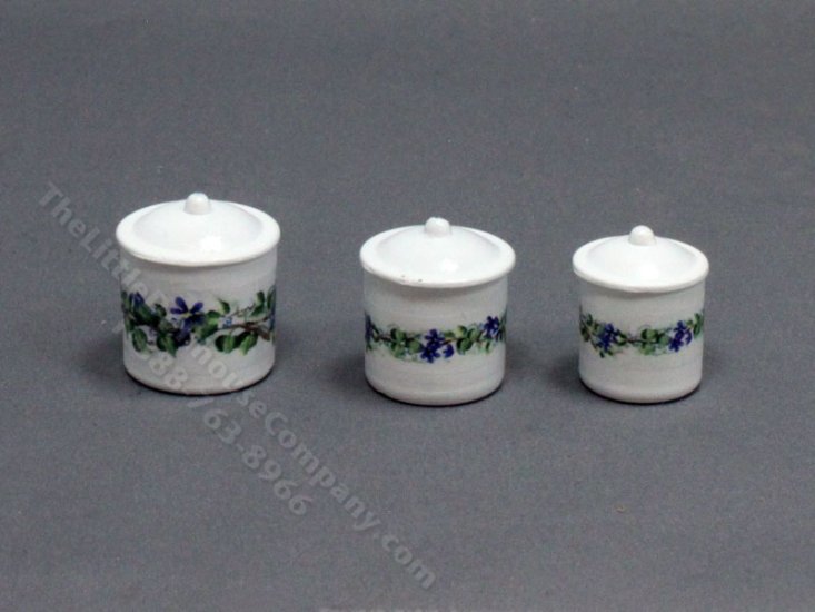 (image for) Miniature Iris Vine Canister Set for Dollhouses