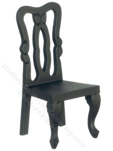 (image for) Miniature Side Chair for Dollhouses, Black