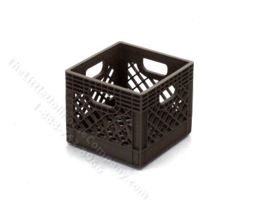 (image for) Miniature Brown Milk Crate for Dollhouses