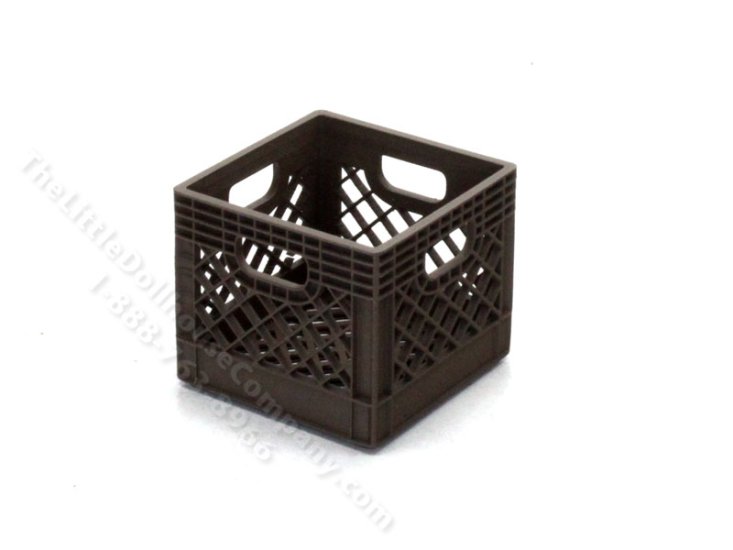(image for) Miniature Brown Milk Crate for Dollhouses