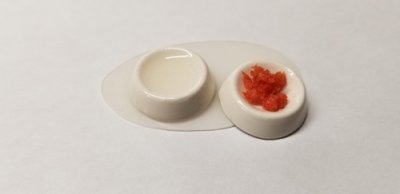 (image for) Miniature Pet Bowls with food & water