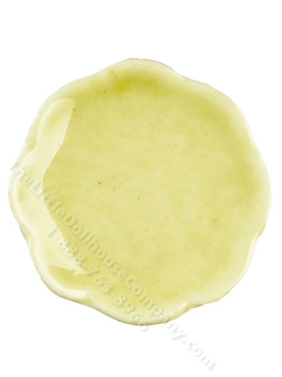 (image for) Miniature Fluted Green Plate for Dollhouses