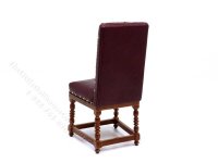 (image for) Miniature Red Leather Side Chair for Dollhouses
