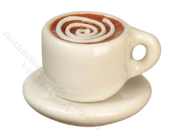 (image for) Miniature Latte Coffee Cup for Dollhouses