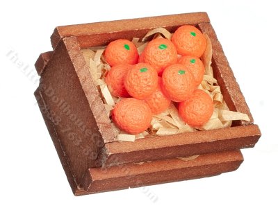 (image for) Miniature Crate of Oranges for Dollhouses