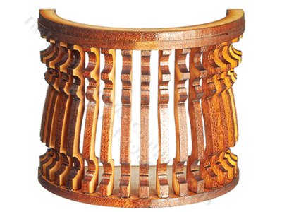(image for) Miniature Round Balcony with F-Curve for Dollhouses