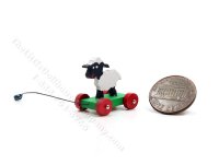 (image for) Miniature Sheep Pull Toy by Keenderson for Dollhouses