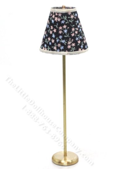 (image for) Miniature Brass Floor Lamp for Dollhouses