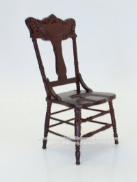 (image for) Miniature Mahogany Kitchen Chair for Dollhouses