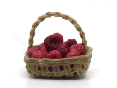 (image for) Miniature Woven Square Raspberry Basket by Charlotte Willmott