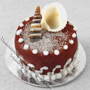 (image for) Dollhouse Scale Model Chocolate Shell Cake