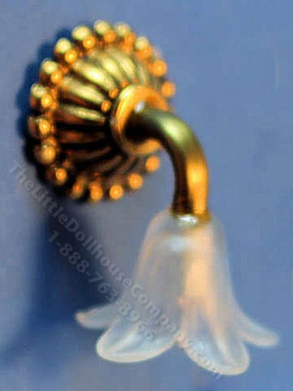 (image for) Dollhouse Scale Model Tulip Sconce - White