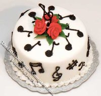 (image for) Dollhouse Scale Model Musical Note Themed Cake
