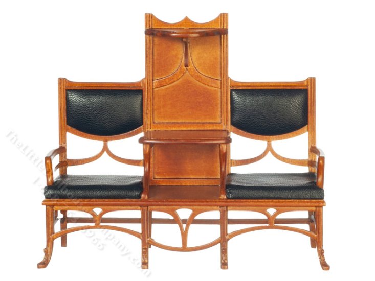 (image for) Miniature Art Nouveau Conversation Chair for Dollhouses