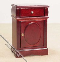 (image for) Miniature Mahogany Nightstand for Dollhouses