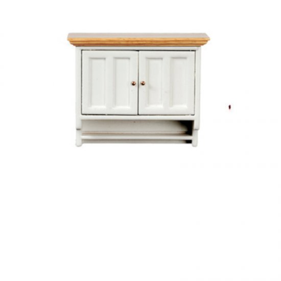 (image for) Miniature White-Oak Upper Cabinet For Dollhouses
