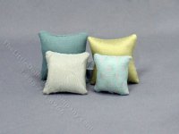 (image for) Miniature Set of Green Pillows for Dollhouses